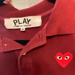 Commes des garçon play polo shirt